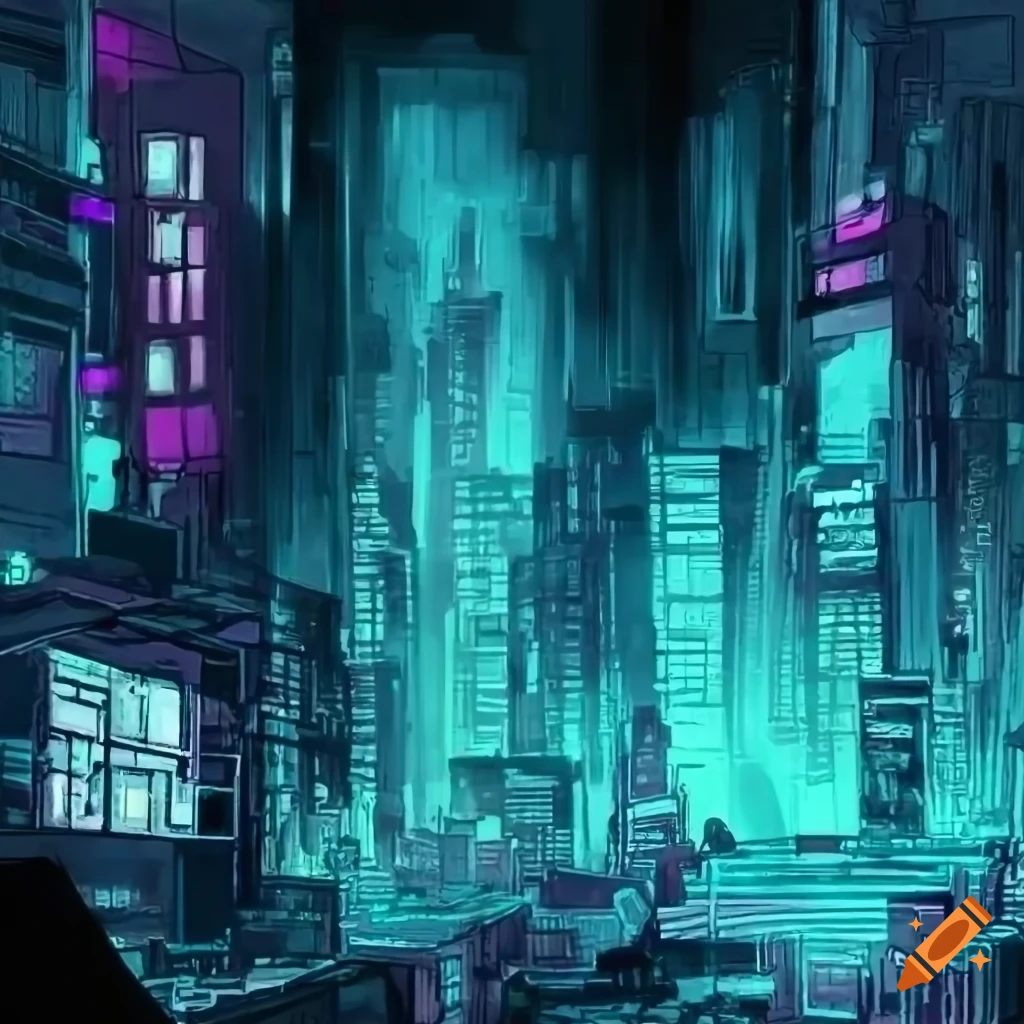 Top View Of A Cyberpunk City In A Role Play Game On Craiyon