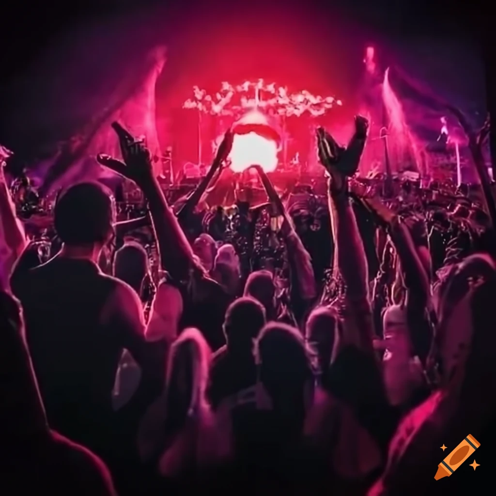 Live rock music festival on Craiyon