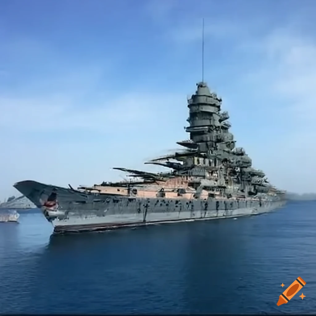 Huge Japanese battleship