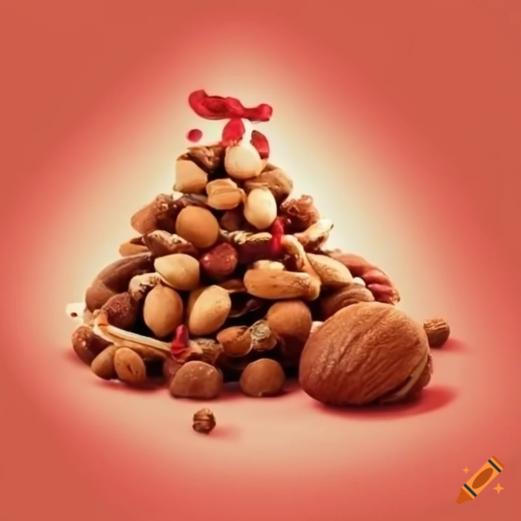 Holiday christmas card with nuts on Craiyon