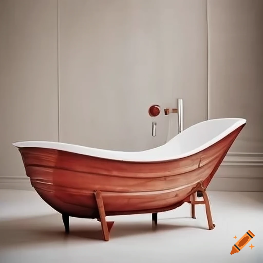Row boat bathtub in a dream bathroom on Craiyon