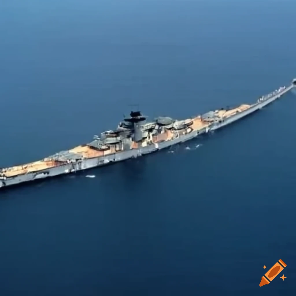 Huge Japanese battleship