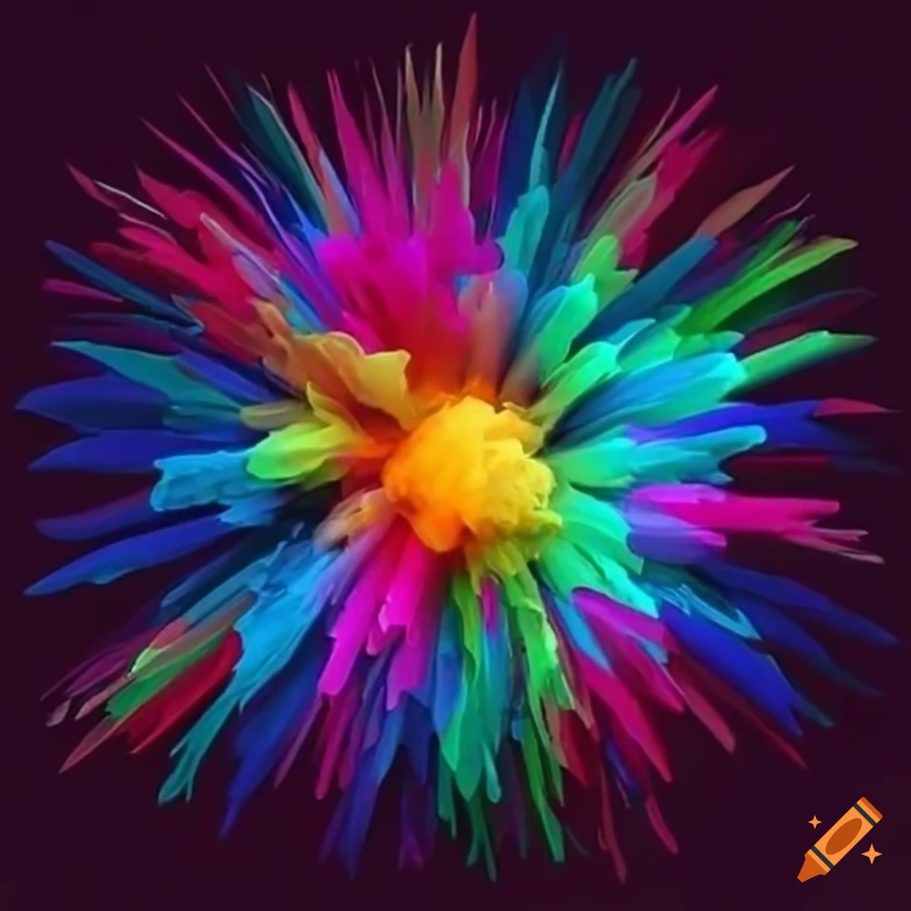 Vibrant explosion of colors on Craiyon