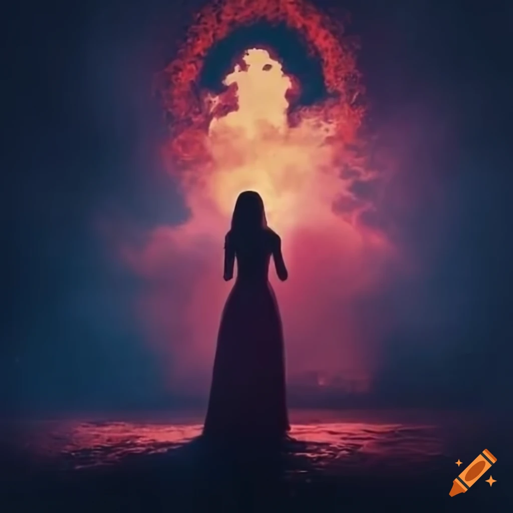 Poster for the song 'you pull me to heaven, and i attract you to hell' on Craiyon