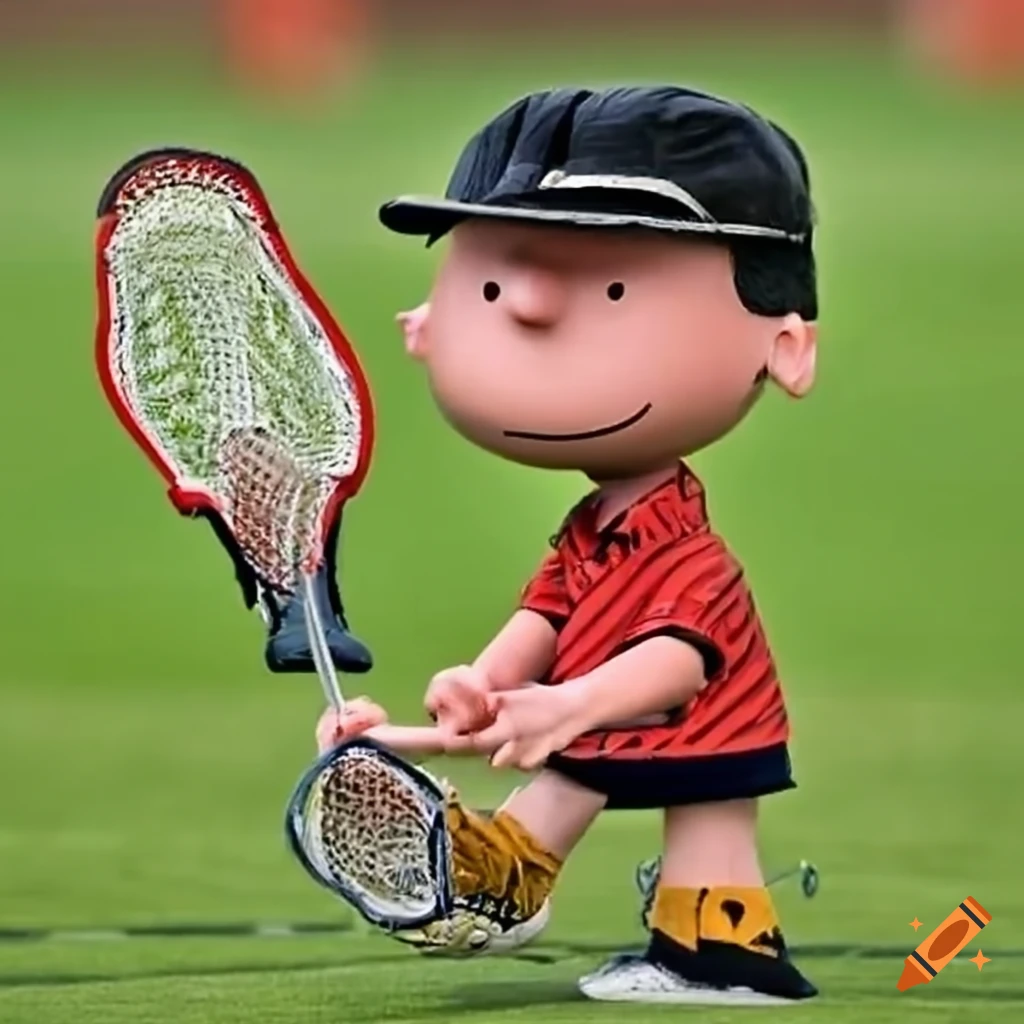 Charlie Brown playing lacrosse