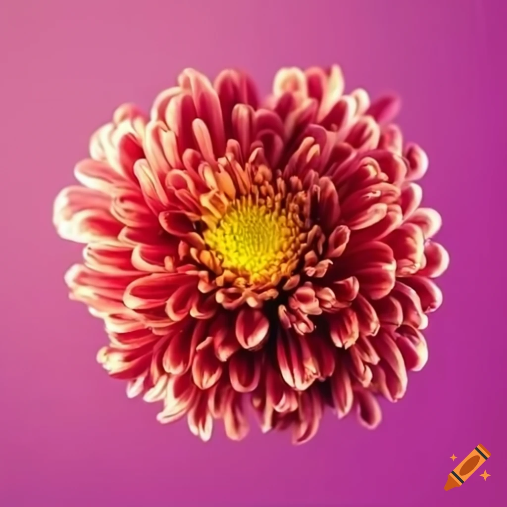 Chrysanthemum flower in a valentine