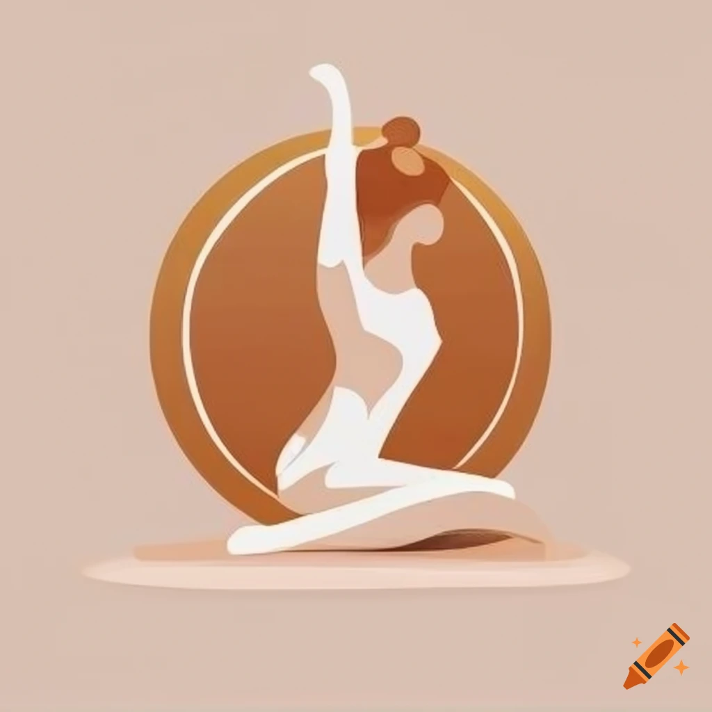 Minimalistic feminine symbolic 2D geometric company logo for Thai massage on a neutral white background