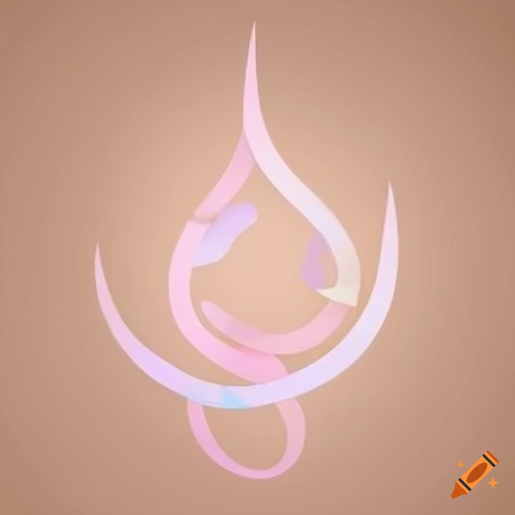 Minimalistic feminine symbolic 2D geometric company logo for Thai massage on a neutral white background
