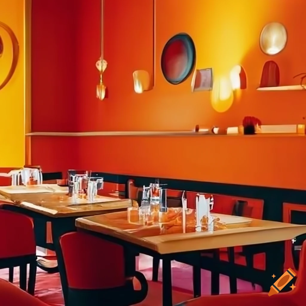 High end Restaurant In Shades Of Orange Red And Yellow On Craiyon high-end-restaurant-in-shades-of-orange-red-and-yellow-on-craiyon