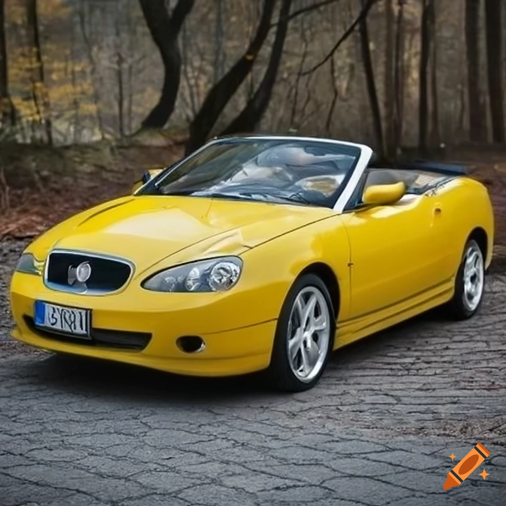 Yellow coupe cabrio car from 2005