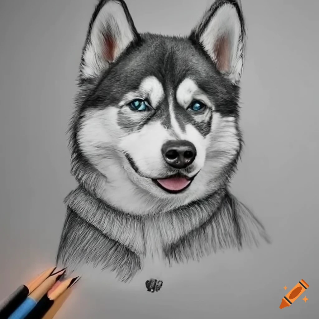 Adorable husky in Spain