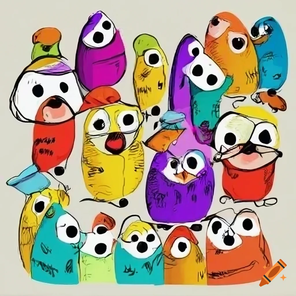 Crowd of lemmings on Craiyon