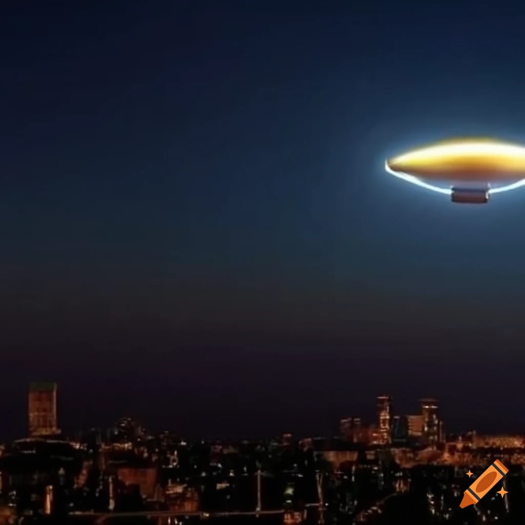 UFO flying over Ankara city at night