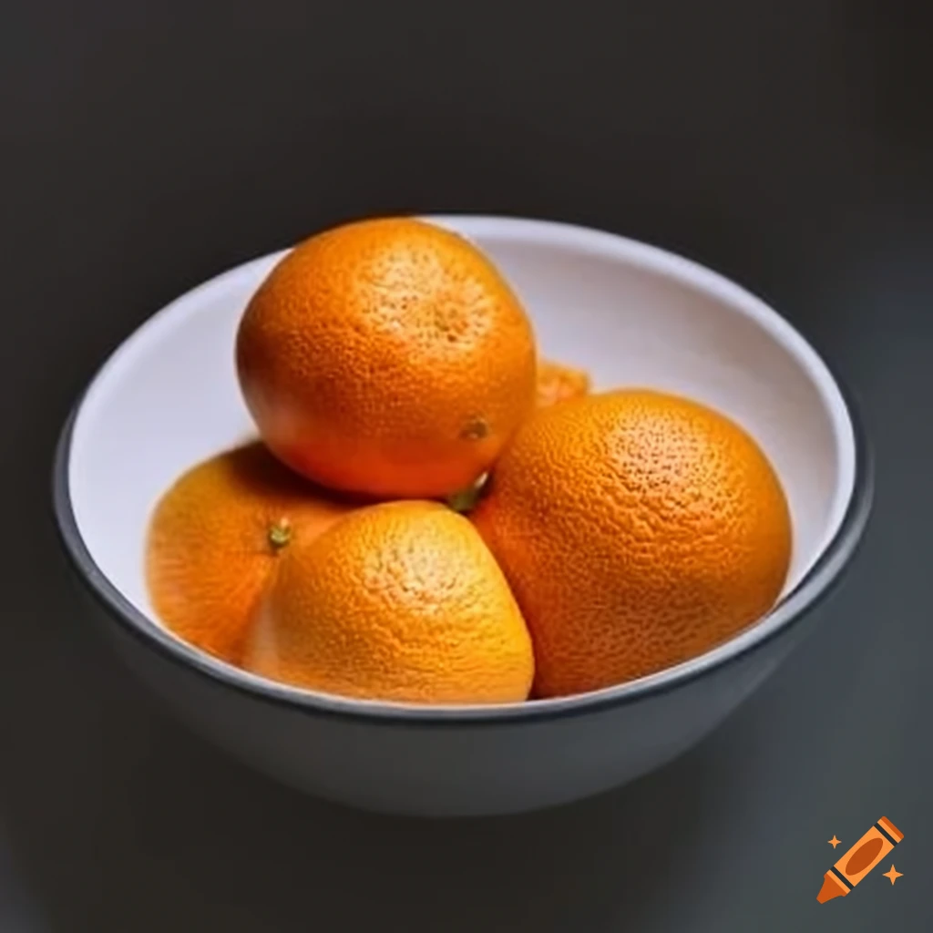 Bowl of oranges on Craiyon
