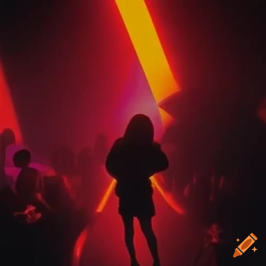 Technomania Rave from 1991 with a white light laser
