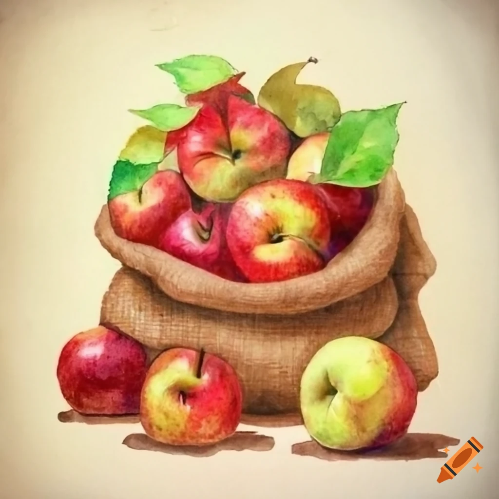 Sack full of apples