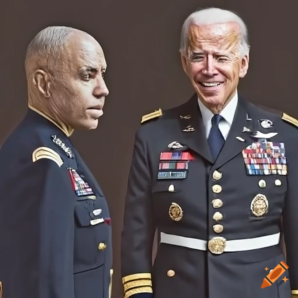 President biden in army general dress uniform on Craiyon