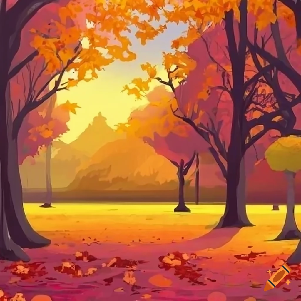 Autumn landscape on Craiyon