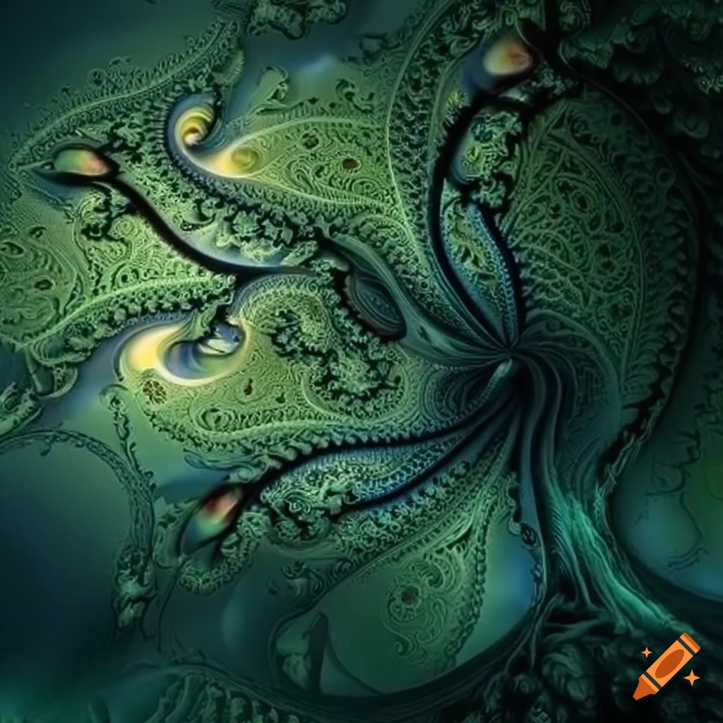 Art Nouveau fractal tree