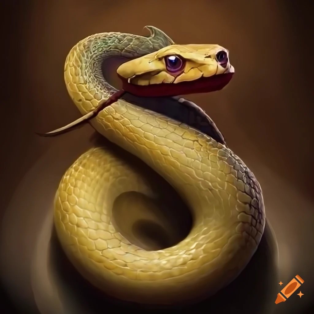 Artistic depiction of a snake on Craiyon