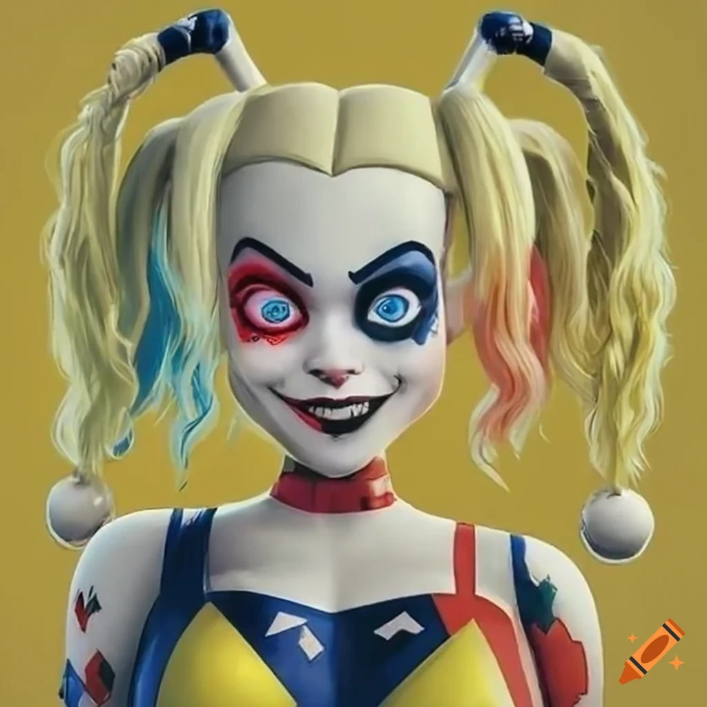 Dc harley quinn in yellow costume on Craiyon