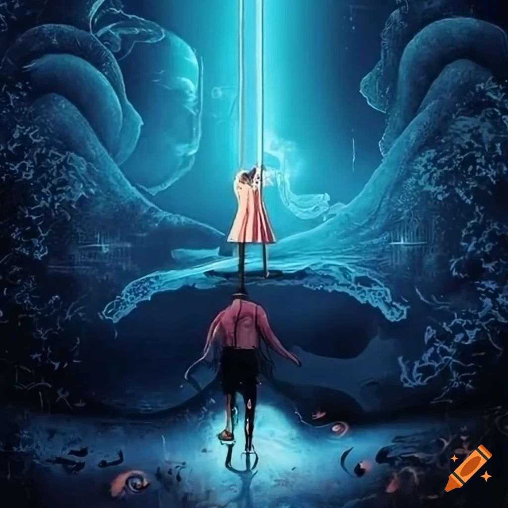 Poster for the song 'you pull me to heaven, and i attract you to heaven' on Craiyon