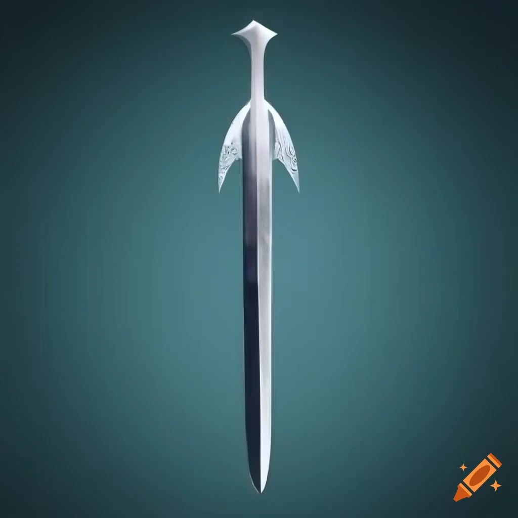 Plain steel sword with no markings or engravings on Craiyon