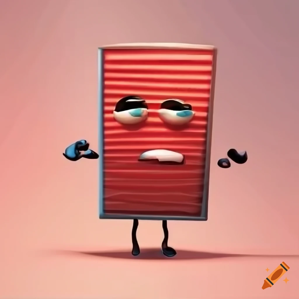 Cartoon car air filter with smoking cigarette on Craiyon