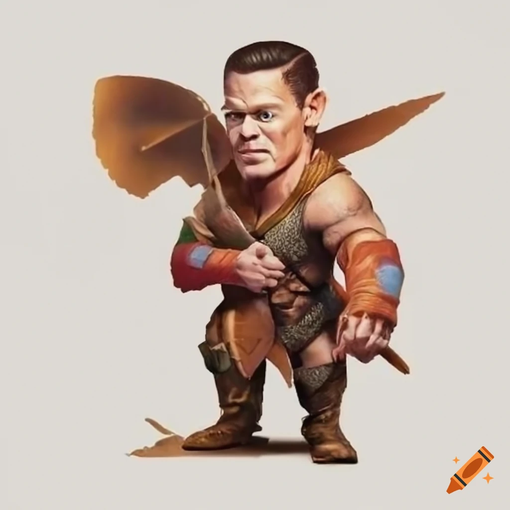 Halfling cardboard cut out featuring john cena on Craiyon