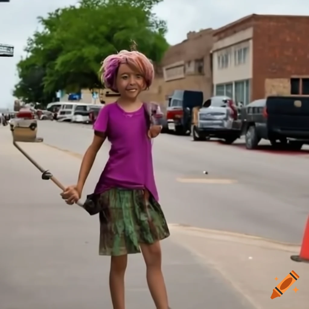 Anne Boonchuy walking in San Angelo Texas