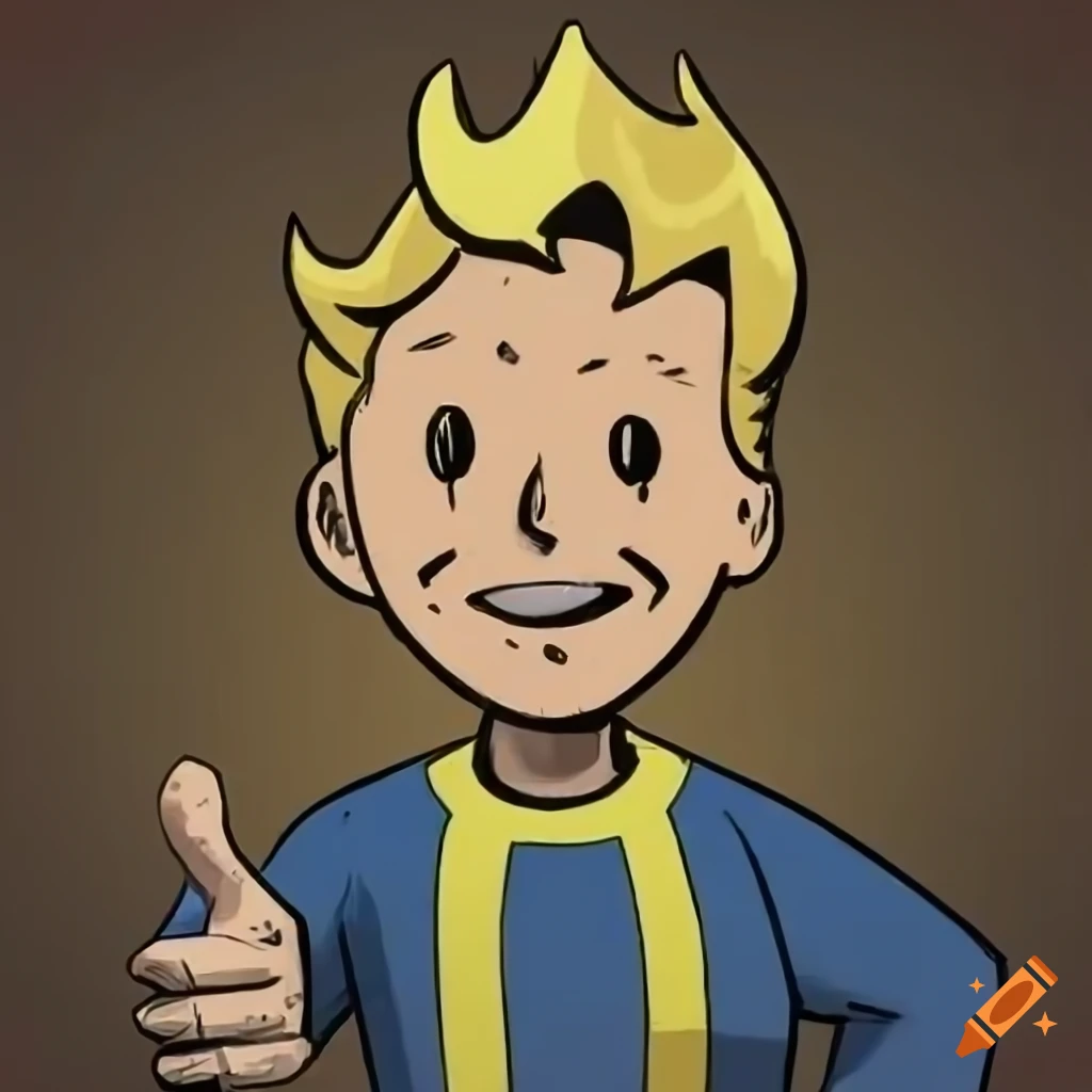 Fallout Volt Boy creepy drawing
