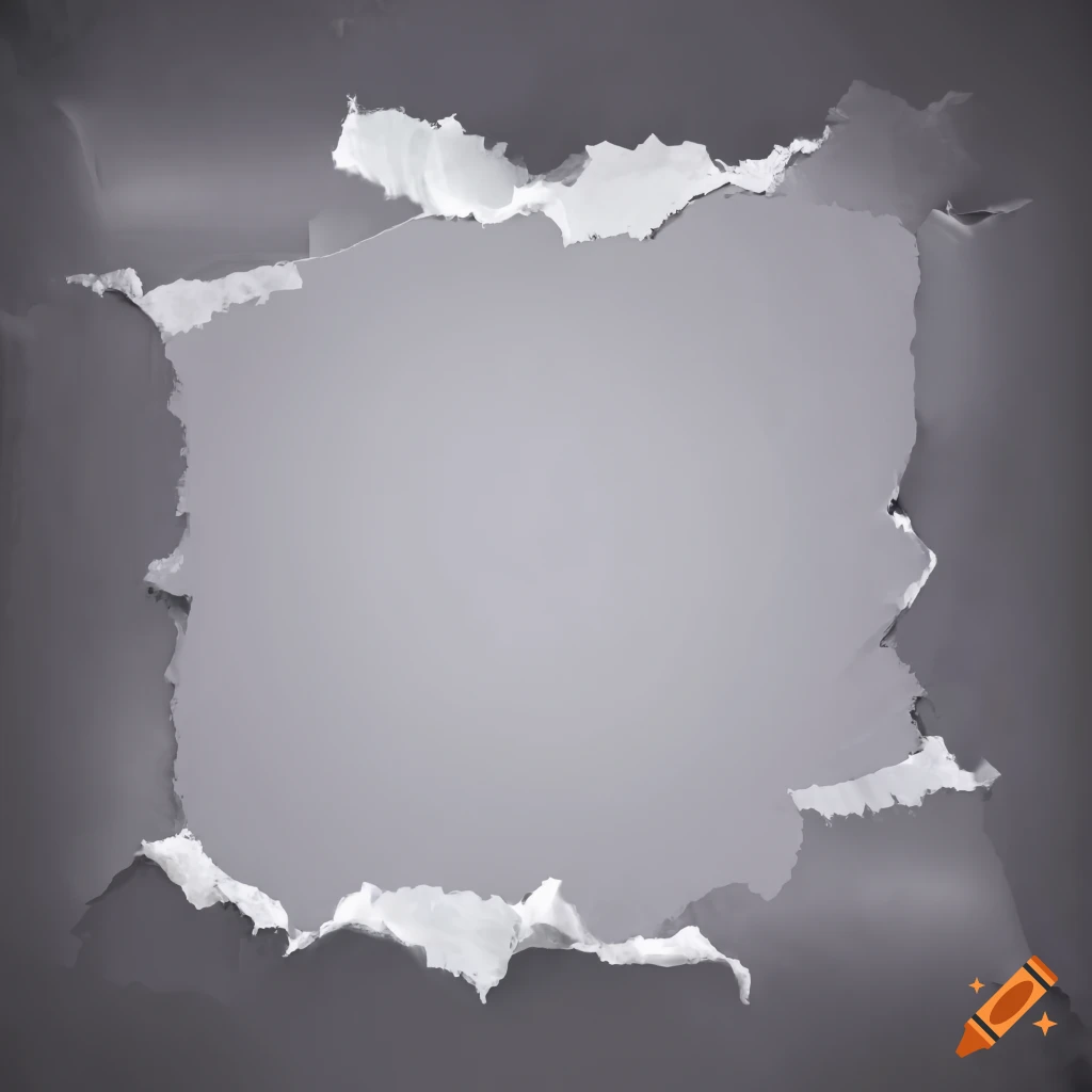 Silky torn grey paper pieces arranged in a magical shape on grey background