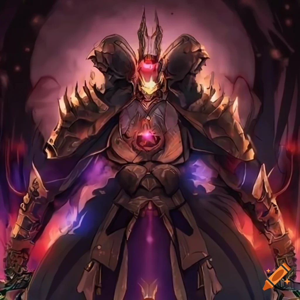 Priest king in giant armor battle suit inspired by space, queen in ...