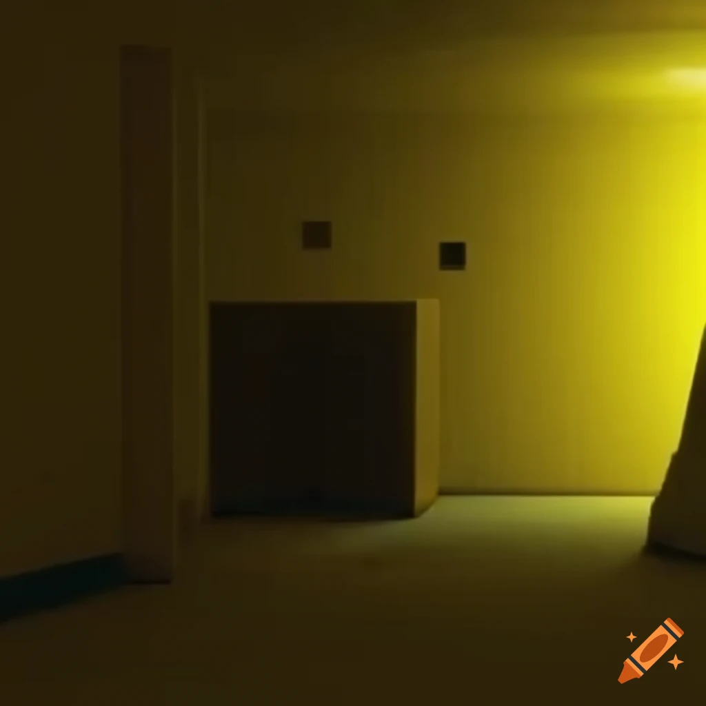 The backrooms monoyellow level 0 on Craiyon