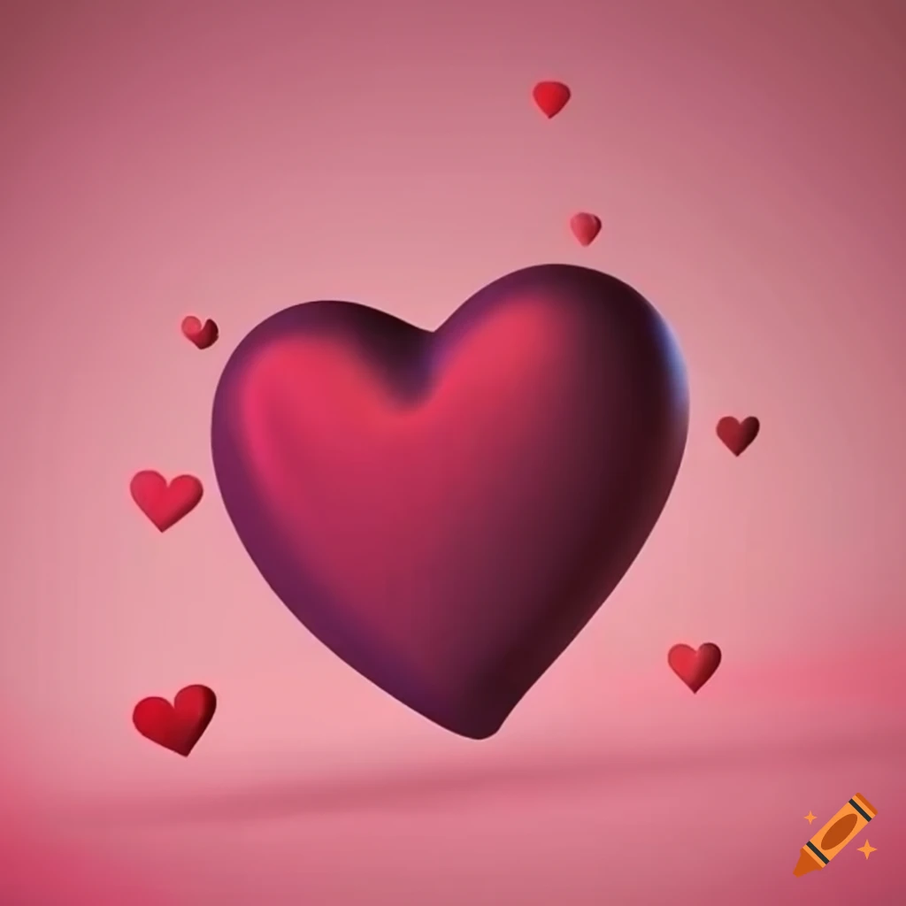 Small hearts with 'loving you' message on Craiyon