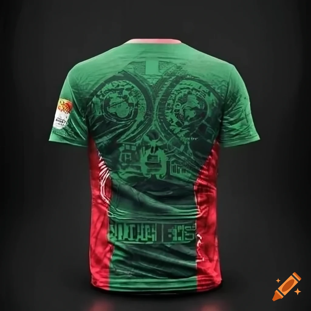 Mexico soccer tshirt with number 1 design on Craiyon