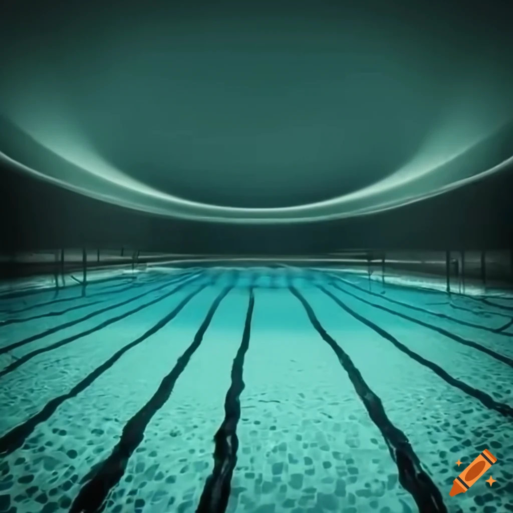 Surreal and creepy swimming pool on Craiyon