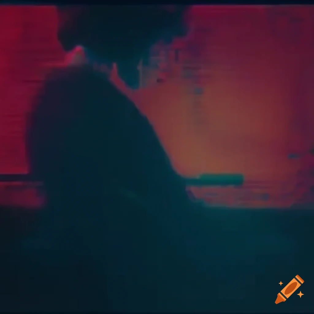 Faded colors experimental super8 movie vcr glitch on Craiyon