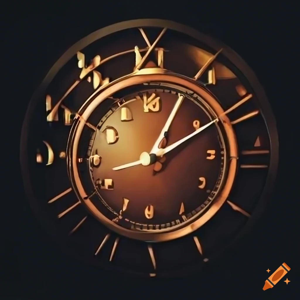 Clock showing midnight on Craiyon