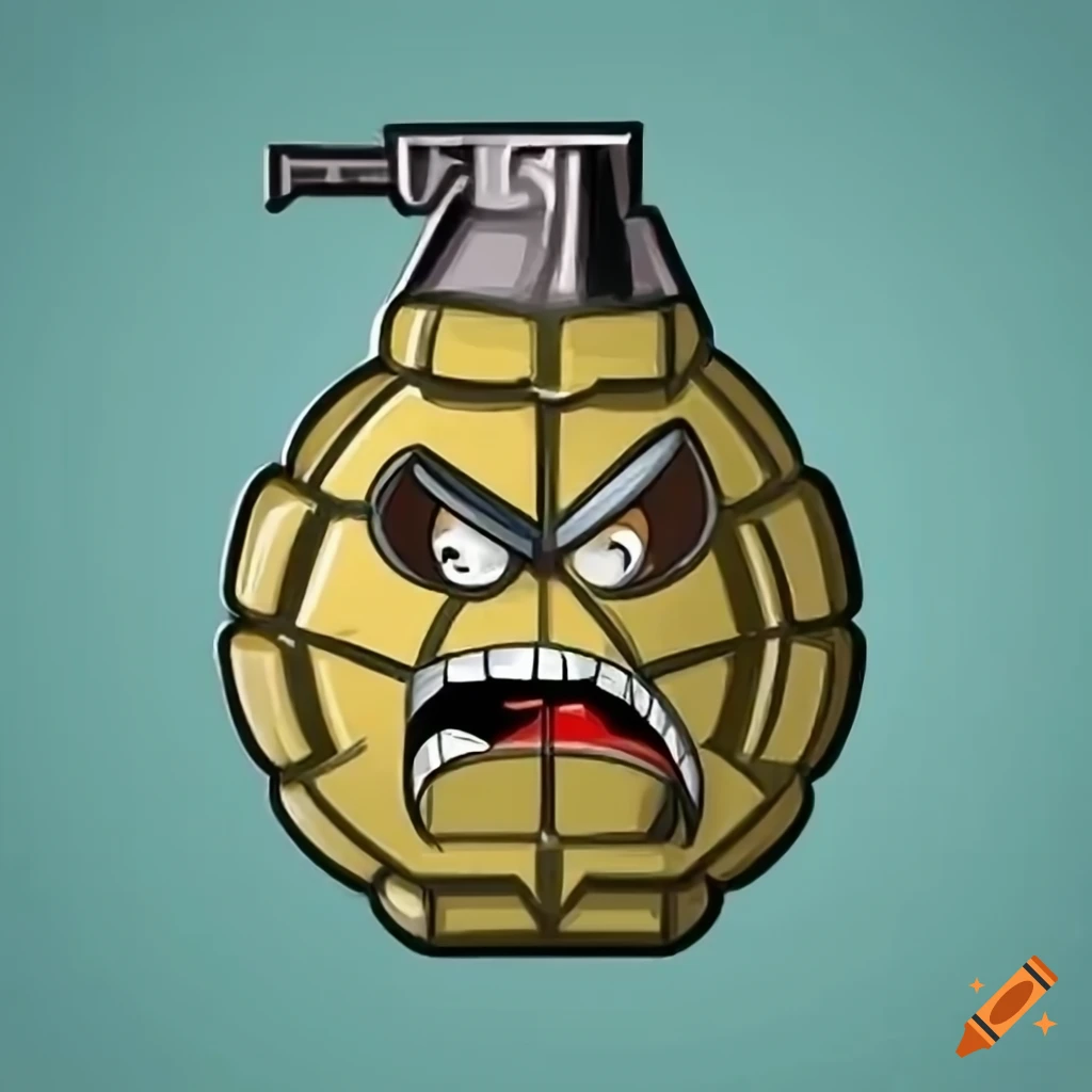 Cartoon M2 Grenade Biting Its Pin In An Angry Manner On Craiyon cartoon-m2-grenade-biting-its-pin-in-an-angry-manner-on-craiyon