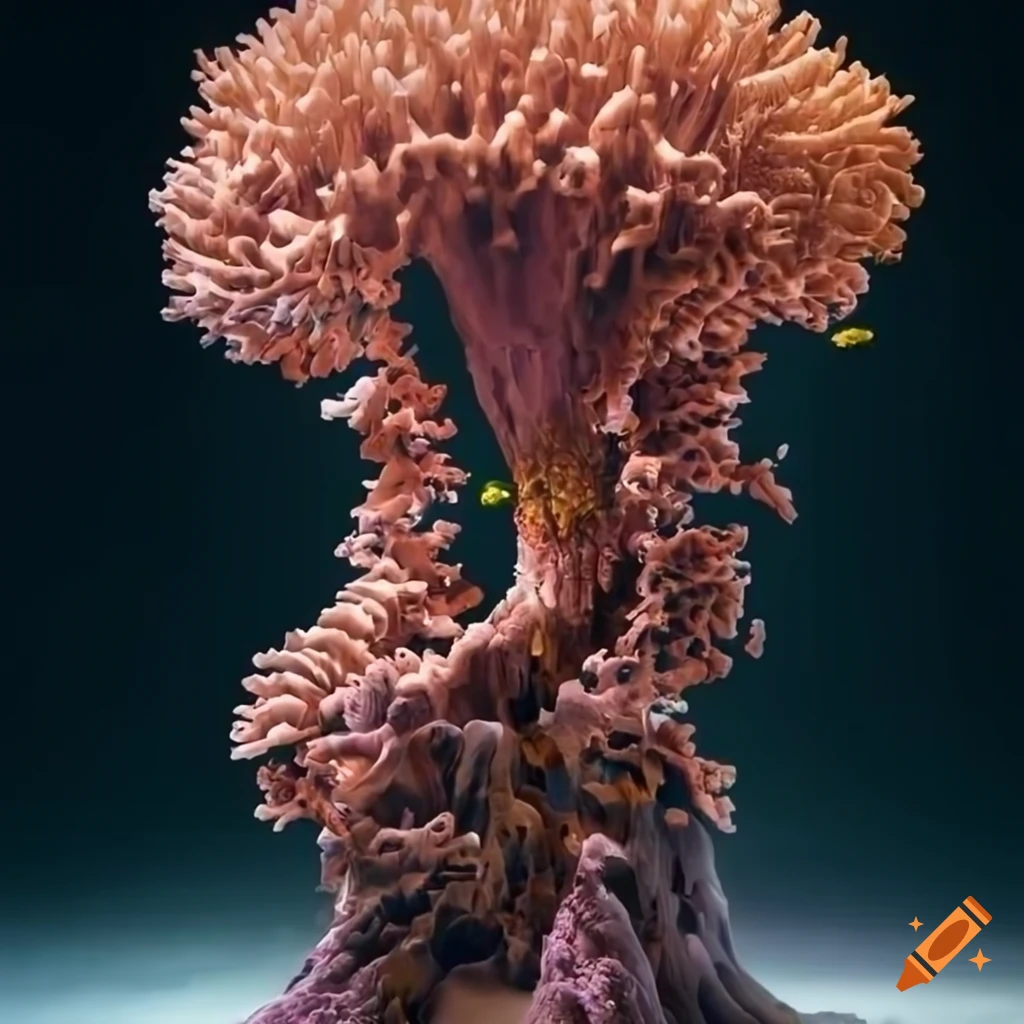 Mega portal into a hidden island bust sculpture with high definition