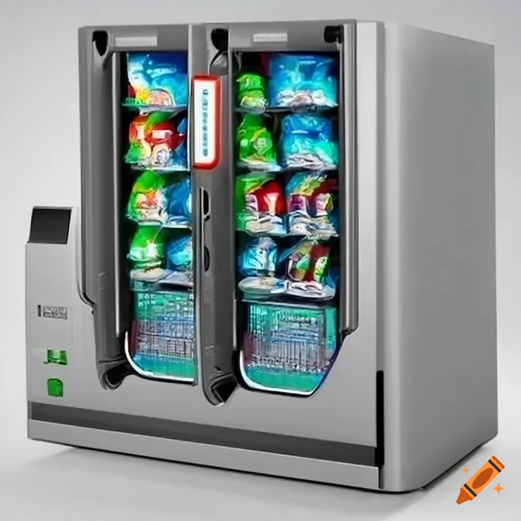 711 brand vending machine with rfid technology on Craiyon