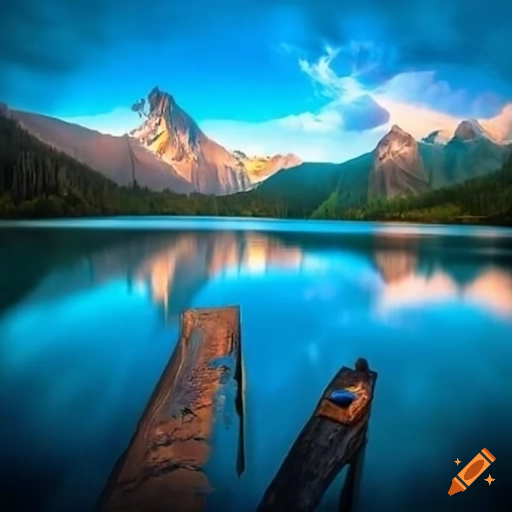 Lake view on Craiyon