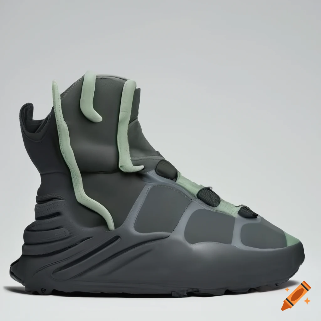 Side view of futuristic Yeezy 700v3 adidas ski boot slip on
