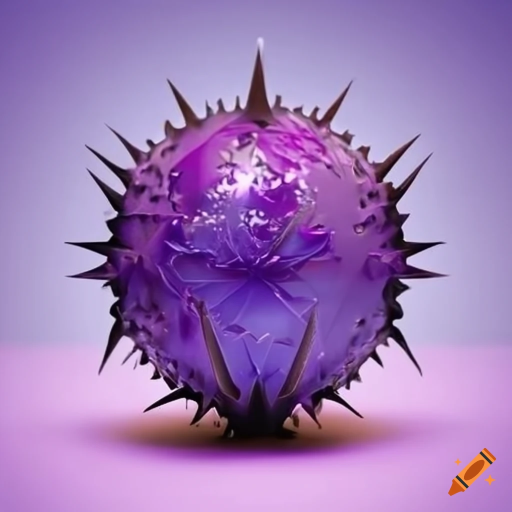 Purple guilded glob with spikes on Craiyon