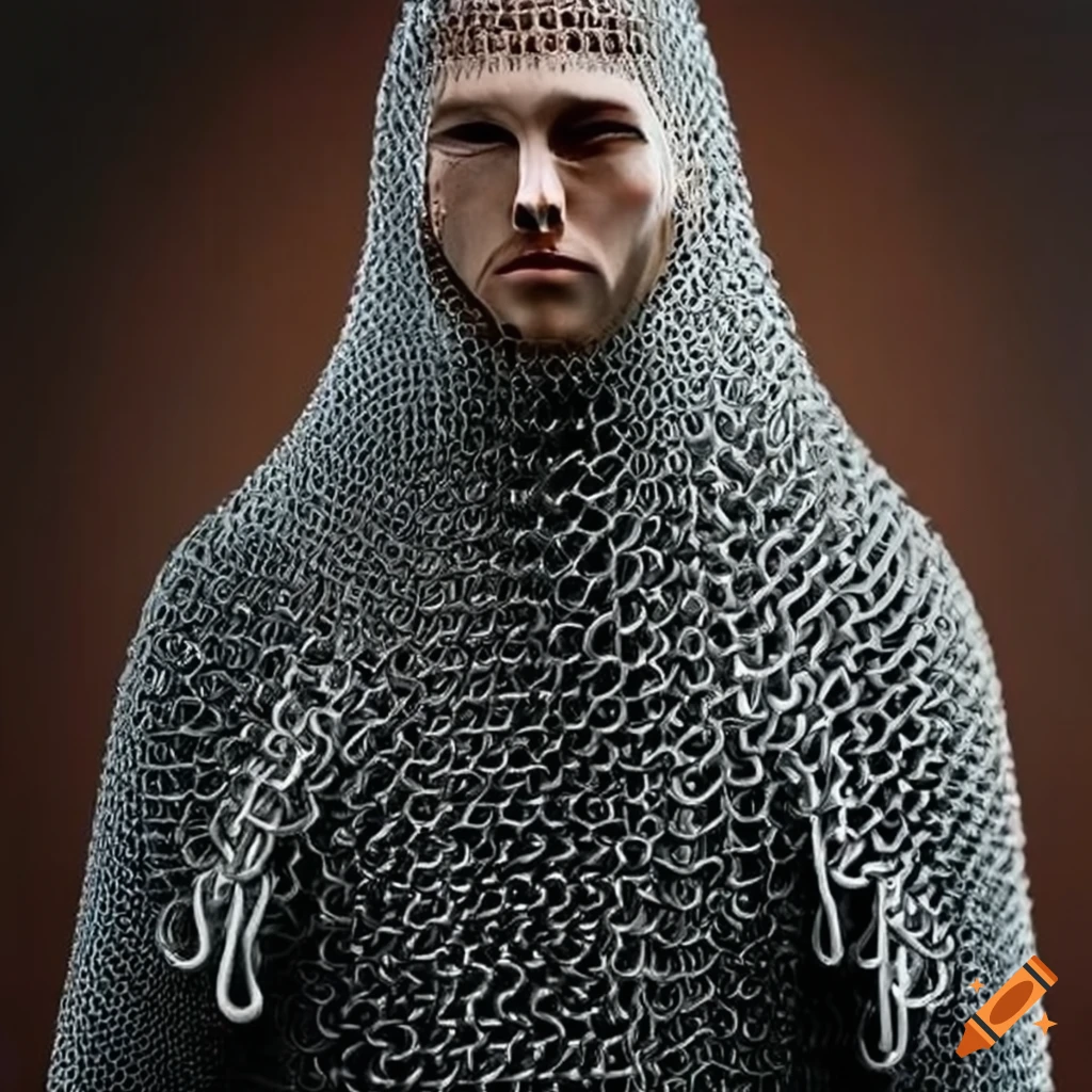 Protective chain mail armor for the body on Craiyon