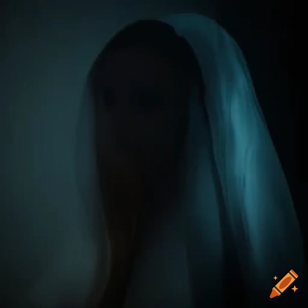 Transparent soul manifesting in a house, paranormal and ethereal