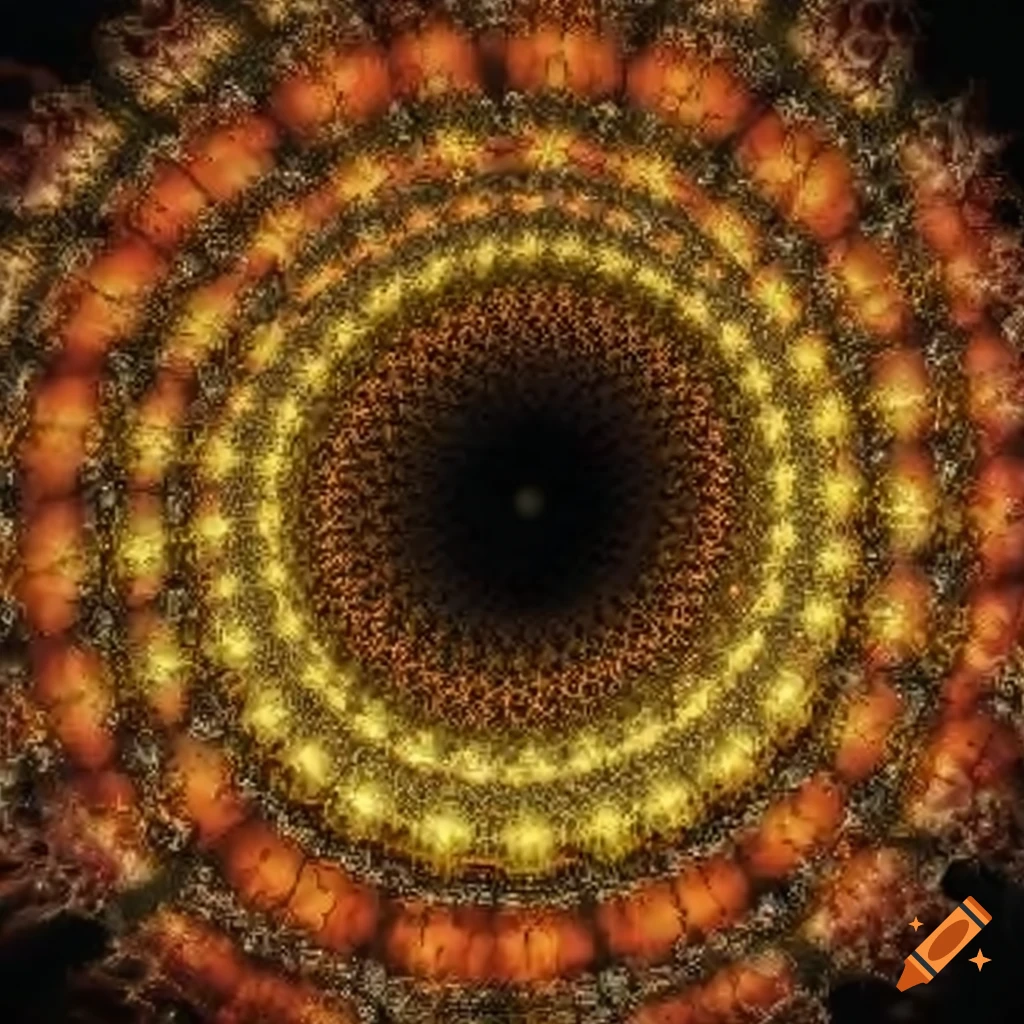 Colorful fractal epic power core with a bee theme