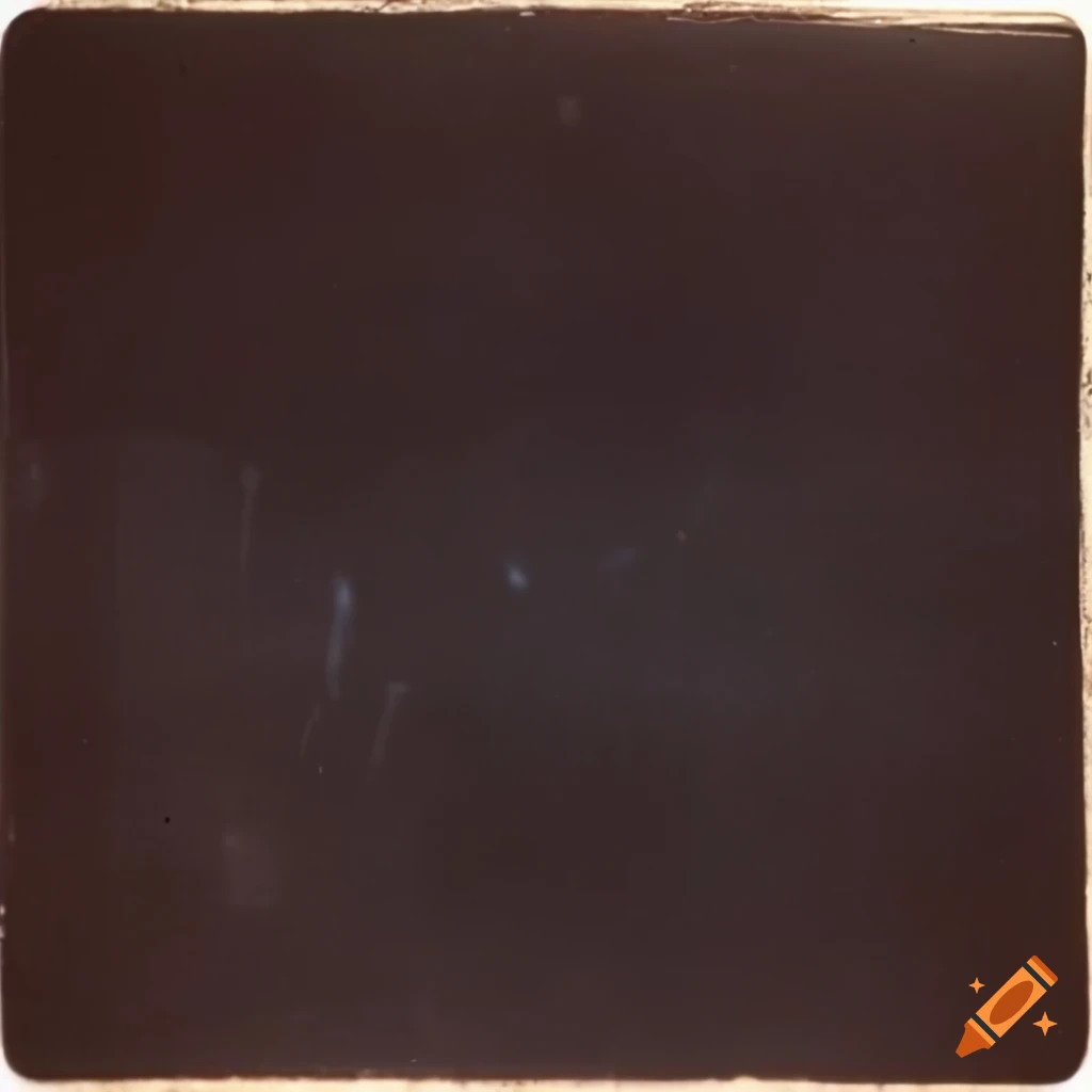 Vintage 1970s polaroid with old film grain in dark setting on Craiyon