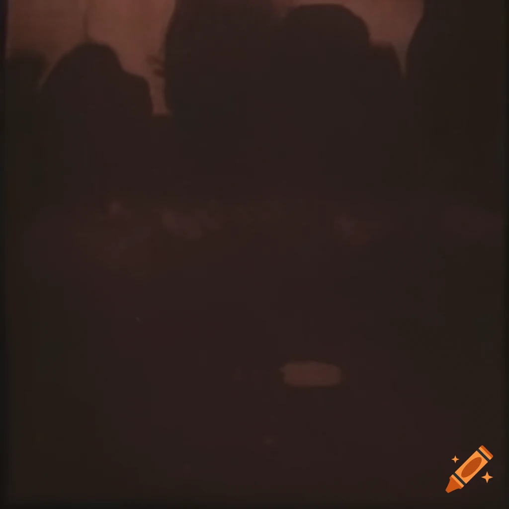 Vintage 1970s polaroid film with grainy texture in dark setting on Craiyon